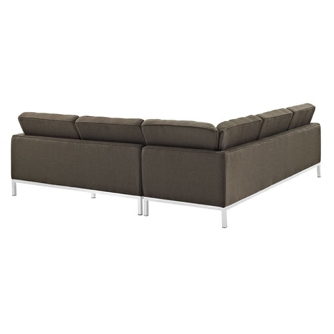 Modway Loft L-Shaped Wool Sectional Sofa