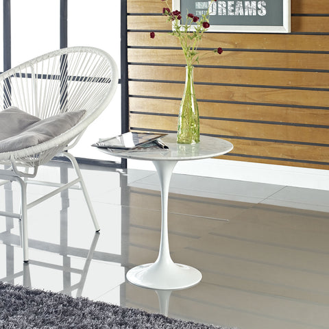 Modway Lippa 20" Marble Side Table