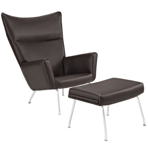 Modway Class Leather Lounge Chair