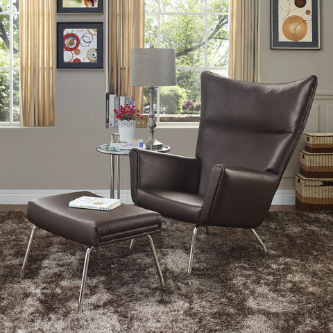 Modway Class Leather Lounge Chair