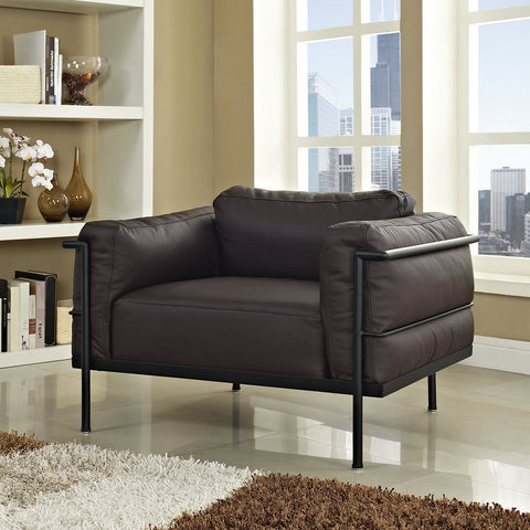 Modway Charles Grande Leather Armchair