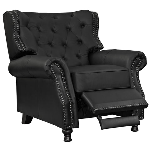 Modway Cognac Leather Recliner