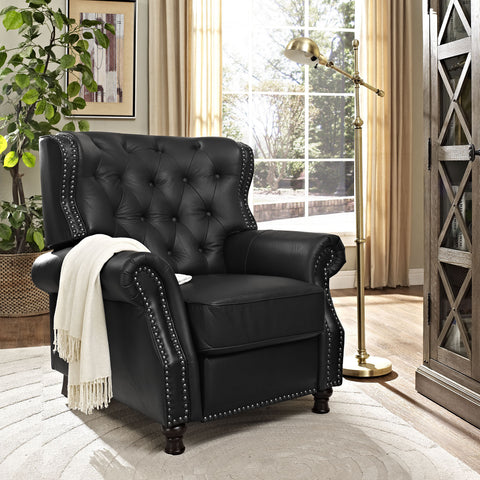 Modway Cognac Leather Recliner
