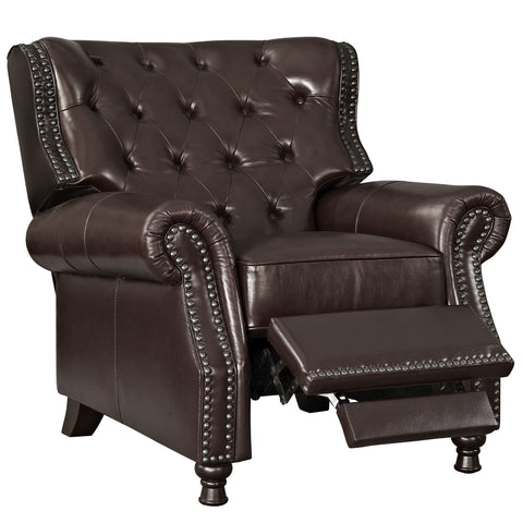 Modway Cognac Leather Recliner
