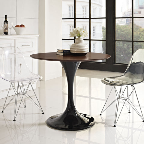 Modway Lippa 36" Walnut Dining Table