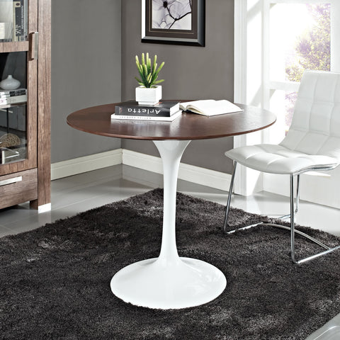 Modway Lippa 36" Walnut Dining Table