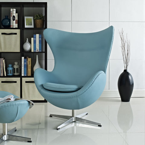 Modway Glove Leather Lounge Chair