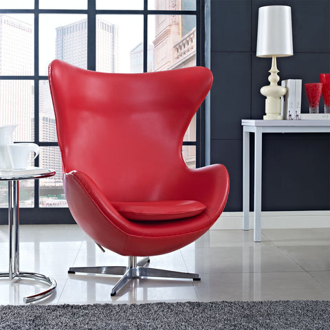 Modway Glove Leather Lounge Chair