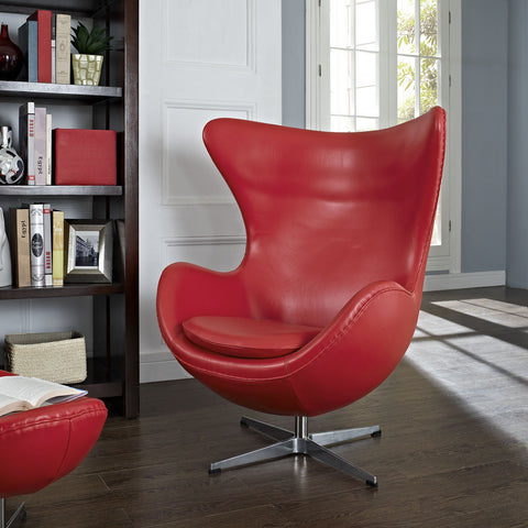 Modway Glove Leather Lounge Chair