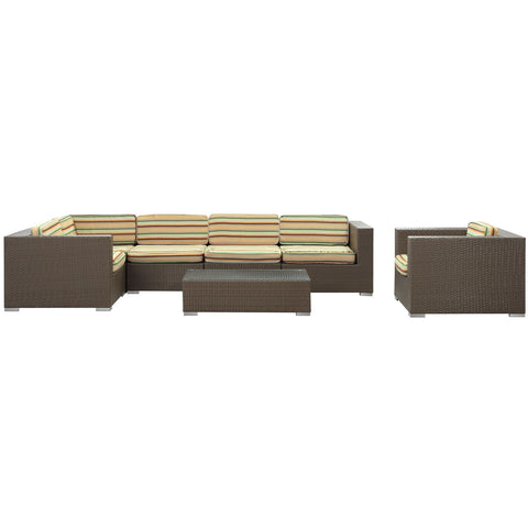 Modway Corona 7 Piece Outdoor Patio Sectional Set