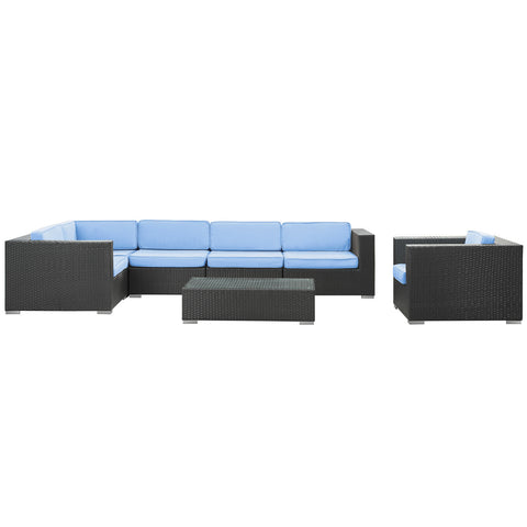Modway Corona 7 Piece Outdoor Patio Sectional Set