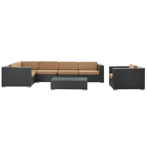Modway Corona 7 Piece Outdoor Patio Sectional Set