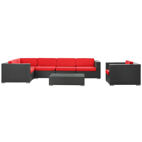 Modway Corona 7 Piece Outdoor Patio Sectional Set