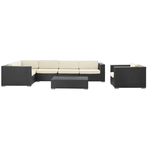 Modway Corona 7 Piece Outdoor Patio Sectional Set