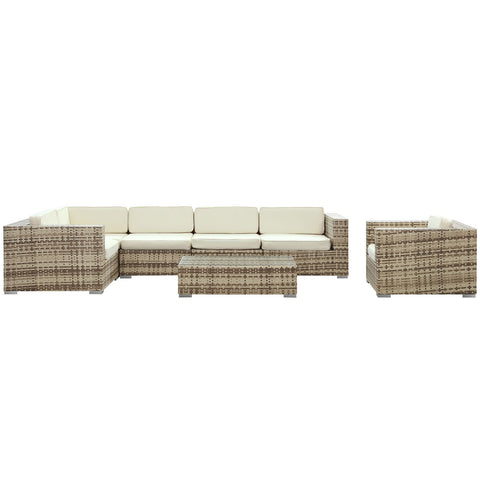 Modway Corona 7 Piece Outdoor Patio Sectional Set