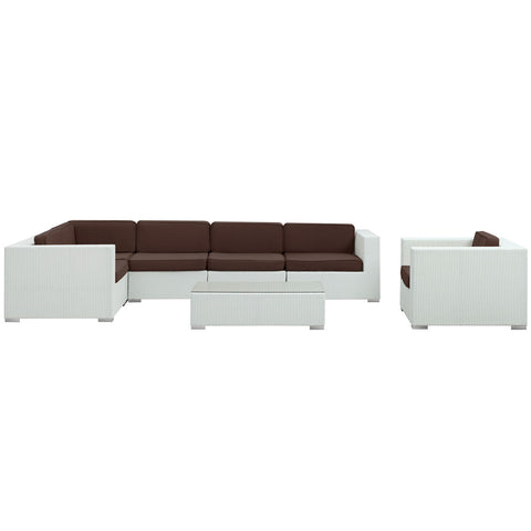 Modway Corona 7 Piece Outdoor Patio Sectional Set