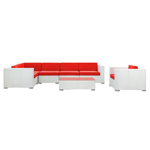 Modway Corona 7 Piece Outdoor Patio Sectional Set