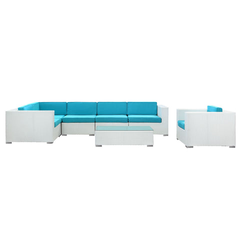 Modway Corona 7 Piece Outdoor Patio Sectional Set