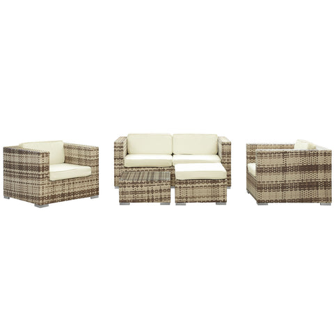 Modway Malibu 5 Piece Outdoor Patio Sofa Set