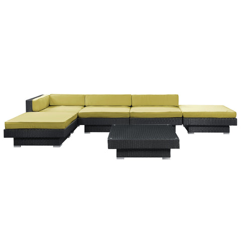 Modway Laguna 6 Piece Outdoor Patio Sectional Set
