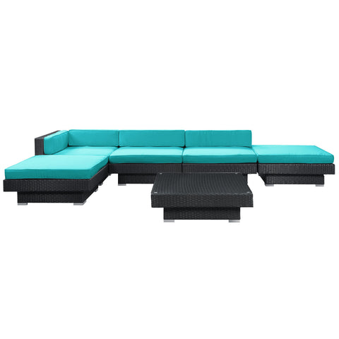 Modway Laguna 6 Piece Outdoor Patio Sectional Set