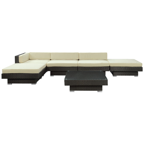 Modway Laguna 6 Piece Outdoor Patio Sectional Set
