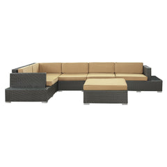Modway Harbor 6 Piece Outdoor Patio Sectional Set