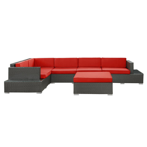 Modway Harbor 6 Piece Outdoor Patio Sectional Set