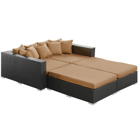 Modway Palisades 4 Piece Outdoor Patio Daybed