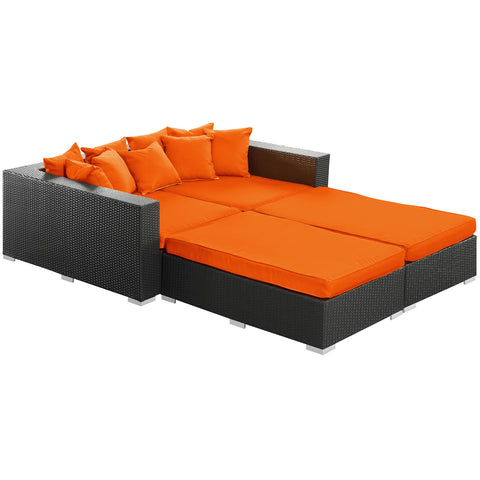 Modway Palisades 4 Piece Outdoor Patio Daybed