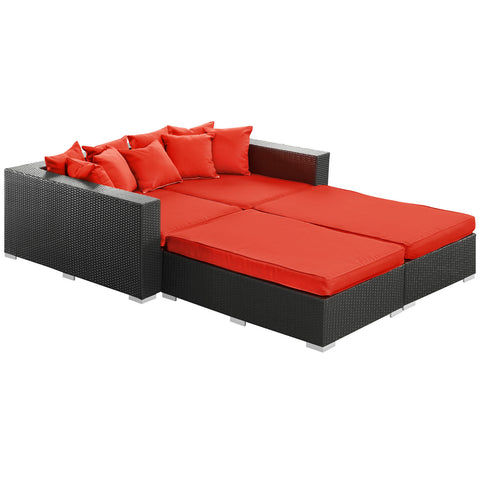 Modway Palisades 4 Piece Outdoor Patio Daybed