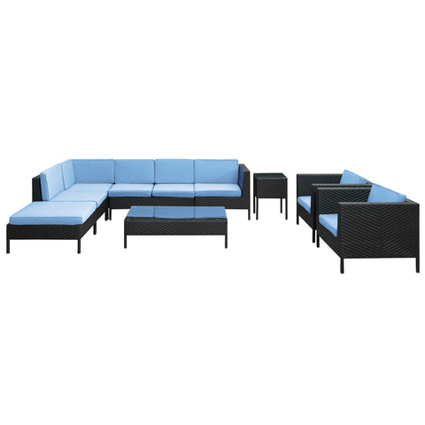 Modway La Jolla 9 Piece Outdoor Patio Sectional Set
