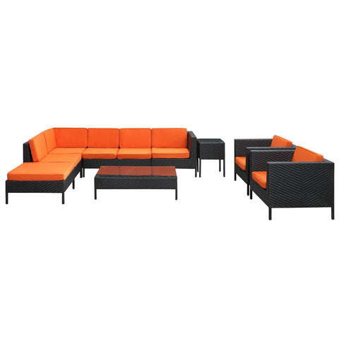 Modway La Jolla 9 Piece Outdoor Patio Sectional Set