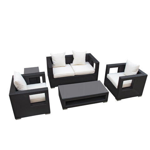 Modway Lunar 5 Piece Outdoor Patio Sofa Set