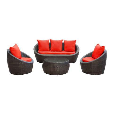 Modway Avo 4 Piece Outdoor Patio Sofa Set