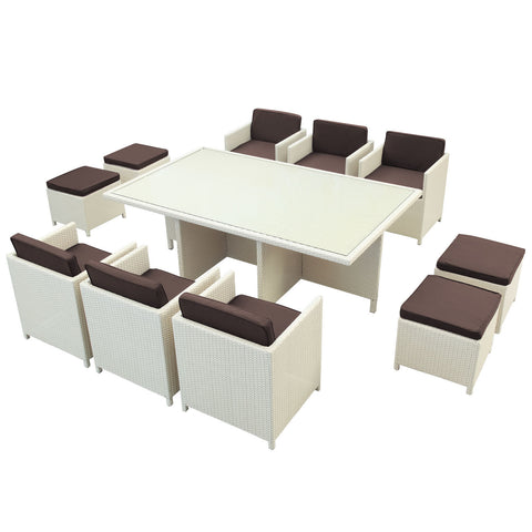 Modway Reversal 11 Piece Outdoor Patio Dining Set