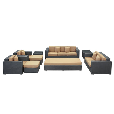 Modway Eclipse 9 Piece Outdoor Patio Sofa Set