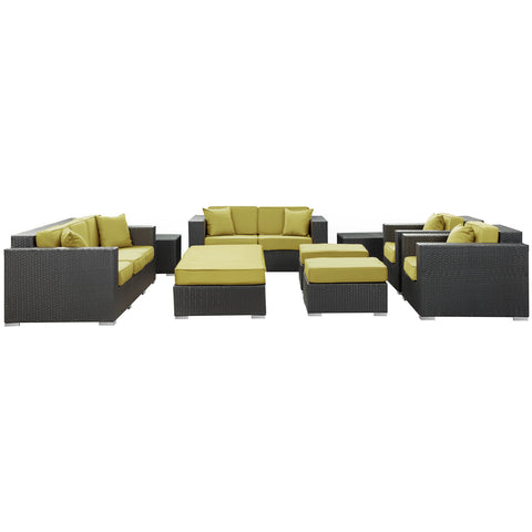 Modway Eclipse 9 Piece Outdoor Patio Sofa Set