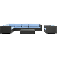 Modway Palm 7 Piece Outdoor Patio Sectional Set
