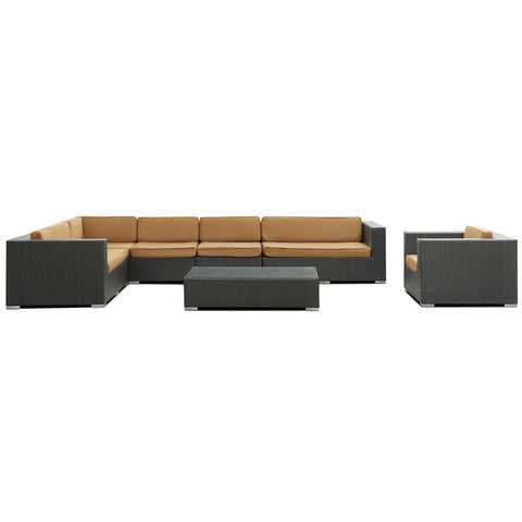 Modway Palm 7 Piece Outdoor Patio Sectional Set