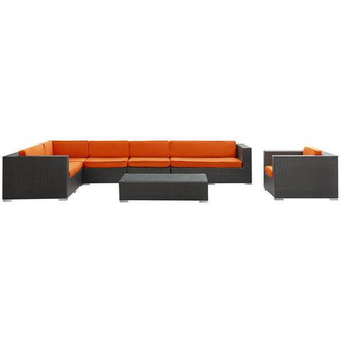 Modway Palm 7 Piece Outdoor Patio Sectional Set