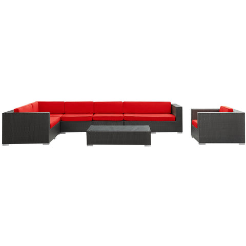 Modway Palm 7 Piece Outdoor Patio Sectional Set