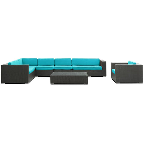 Modway Palm 7 Piece Outdoor Patio Sectional Set