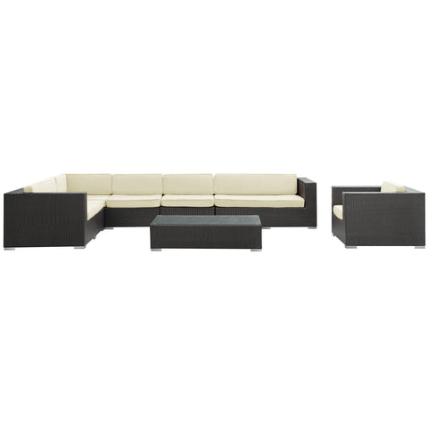 Modway Palm 7 Piece Outdoor Patio Sectional Set