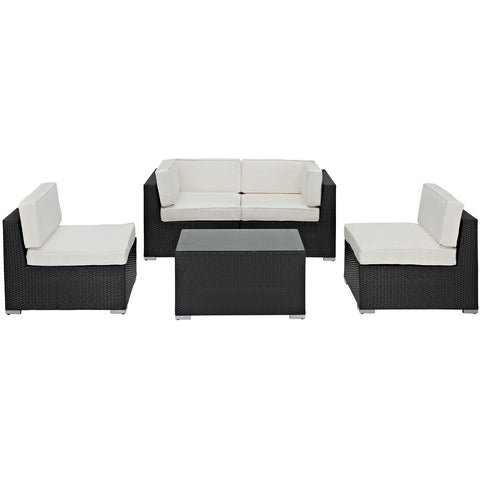 Modway Camfora 5 Piece Outdoor Patio Sectional Set