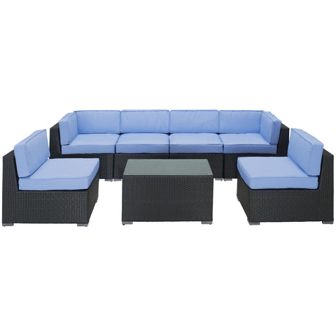 Modway Aero 7 Piece Outdoor Patio Sectional Set