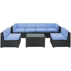 Modway Aero 7 Piece Outdoor Patio Sectional Set