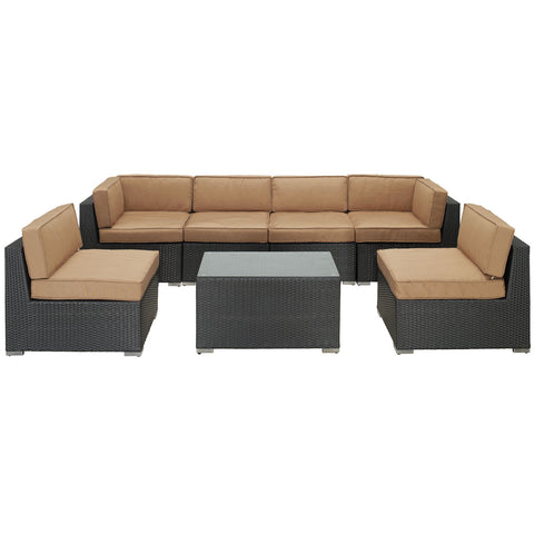 Modway Aero 7 Piece Outdoor Patio Sectional Set