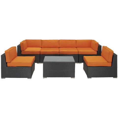 Modway Aero 7 Piece Outdoor Patio Sectional Set