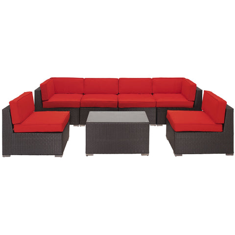 Modway Aero 7 Piece Outdoor Patio Sectional Set